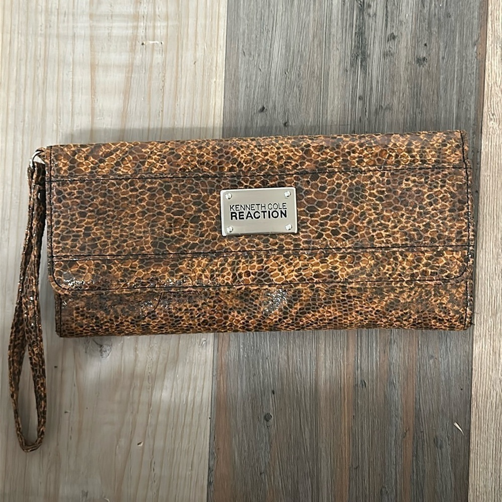Kenneth Cole Reaction Leopard print clutch